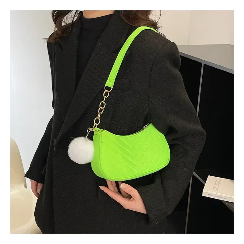Stylish Women's Leather Tote Bag, Mini Crossbody Bag with Chain Strap, Solid Color Casual Underarm Shoulder Purse for Daily Use