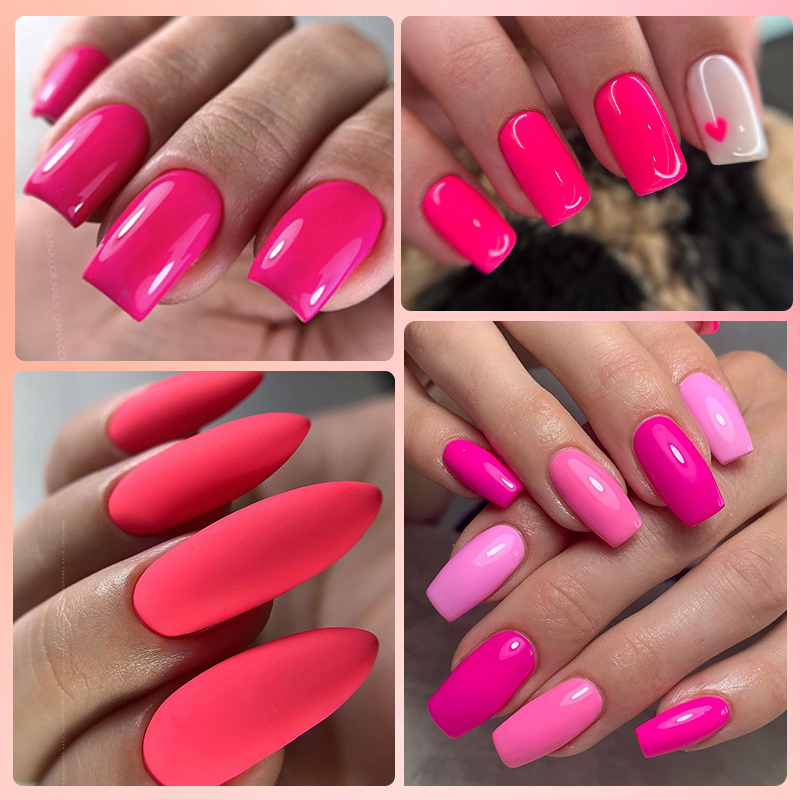LILYCUTE Green Fluorescent Matte Color Gel Nail Polish 7ml Neon Purple Red Soak Off Gel Varnish For Nails Design UV Nail Art Gel