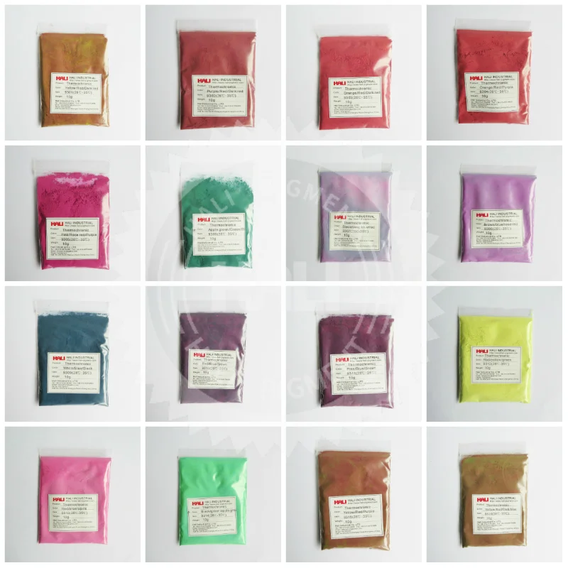 3 color changing thermochromic pigment 3 stage thermochromic powder hot active pigment temperature sensitive pigment.