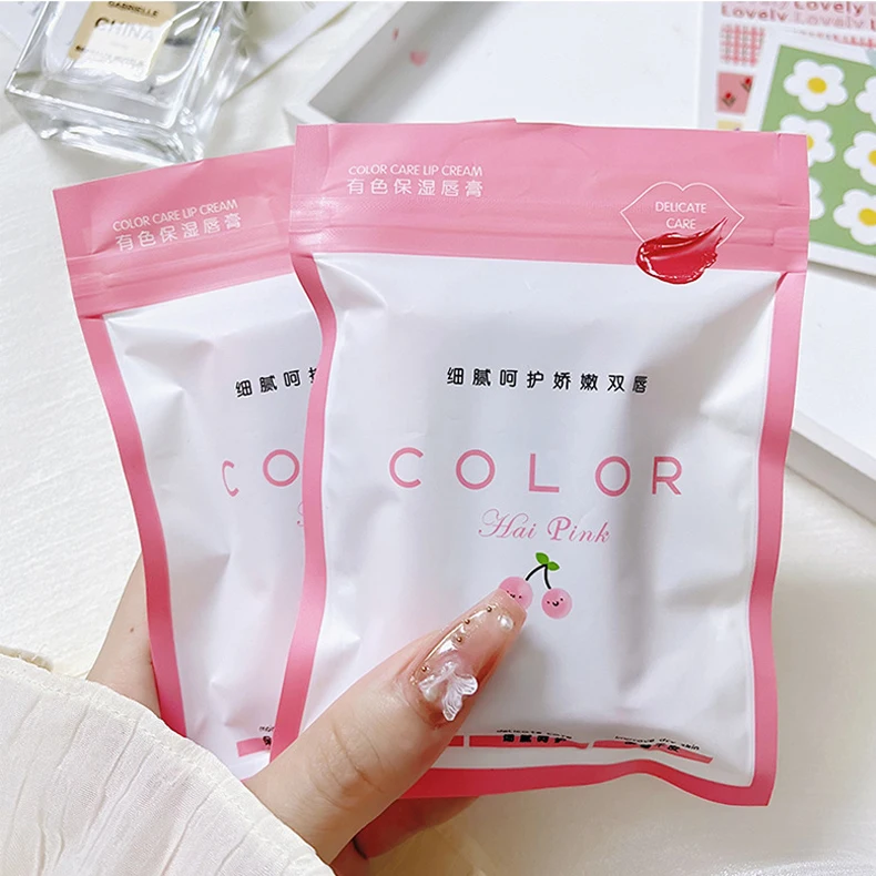 Lipstick Cute Red Tint Makeup Care Cosmetics Colored Lip Balm Lipstick Moisturizing Fade Lip Line Anti-drying Lip Makeup Set