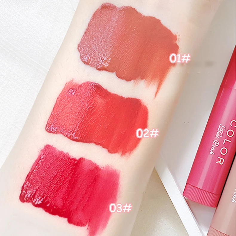 Lipstick Cute Red Tint Makeup Care Cosmetics Colored Lip Balm Lipstick Moisturizing Fade Lip Line Anti-drying Lip Makeup Set