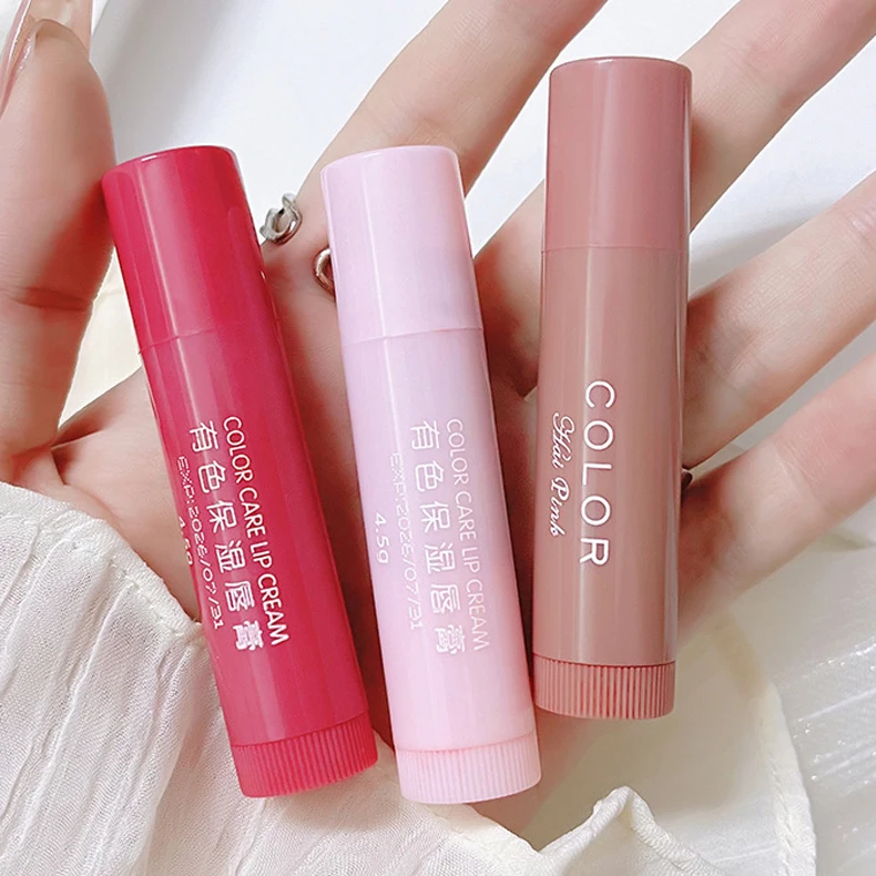 Lipstick Cute Red Tint Makeup Care Cosmetics Colored Lip Balm Lipstick Moisturizing Fade Lip Line Anti-drying Lip Makeup Set