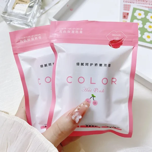 Lipstick Cute Red Tint Makeup Care Cosmetics Colored Lip Balm Lipstick Moisturizing Fade Lip Line Anti-drying Lip Makeup Set - Image 5