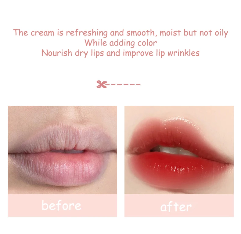 Lipstick Cute Red Tint Makeup Care Cosmetics Colored Lip Balm Lipstick Moisturizing Fade Lip Line Anti-drying Lip Makeup Set
