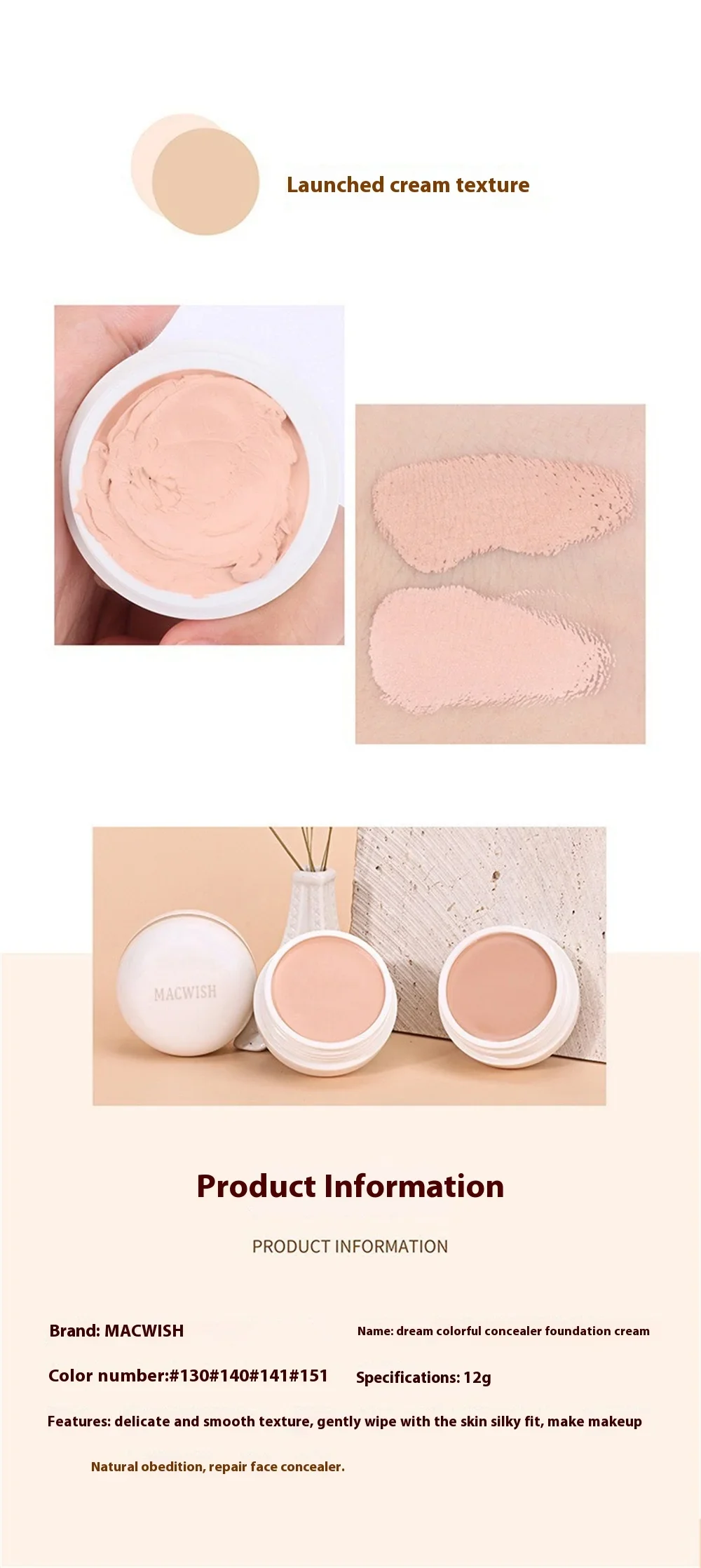 High Coverage Concealer Cover Anti Dark Circle Freckle Lasting Waterproof Foundation BB Cream for Face Makeup Base Cosmetics High Coverage Concealer Cover Anti Dark Circle Freckle Lasting Waterproof Foundation BB Cream for Face Makeup Base Cosmetics