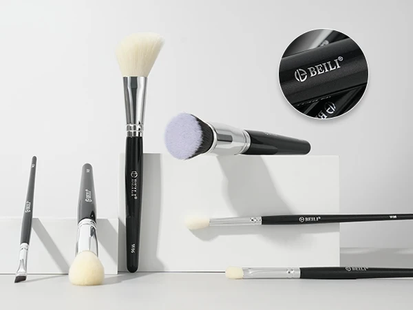 BEILI 6 Pcs Black Makeup Brushes Set Soft Synthetic Foundation Loose Powder Eyeshadow Detail Brush Hair Blush Brush Beauty Tool BEILI 6 Pcs Black Makeup Brushes Set Soft Synthetic Foundation Loose Powder Eyeshadow Detail Brush Hair Blush Brush Beauty Tool