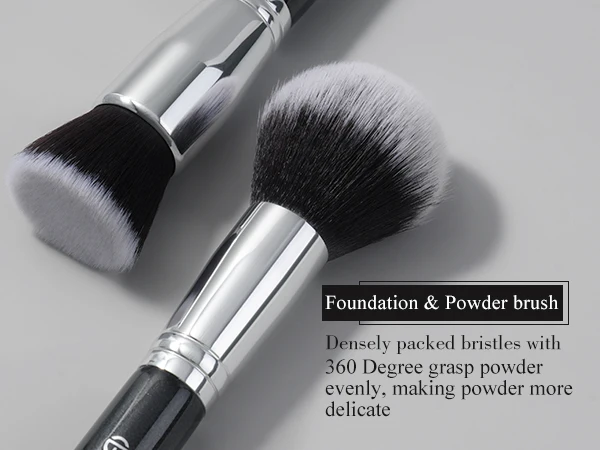 BEILI 6 Pcs Black Makeup Brushes Set Soft Synthetic Foundation Loose Powder Eyeshadow Detail Brush Hair Blush Brush Beauty Tool BEILI 6 Pcs Black Makeup Brushes Set Soft Synthetic Foundation Loose Powder Eyeshadow Detail Brush Hair Blush Brush Beauty Tool