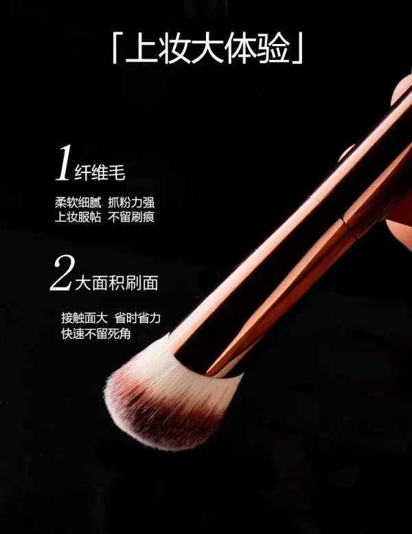 1pc Quick Angled Foundation Makeup brushes Concealer Liquid Foundation Make up brush exquisite Beauty tool Metal Handle - Image 2