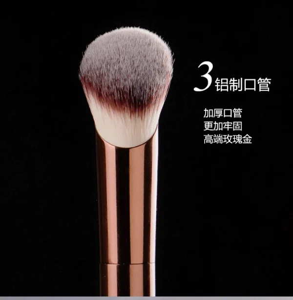 1pc Quick Angled Foundation Makeup brushes Concealer Liquid Foundation Make up brush exquisite Beauty tool Metal Handle - Image 3