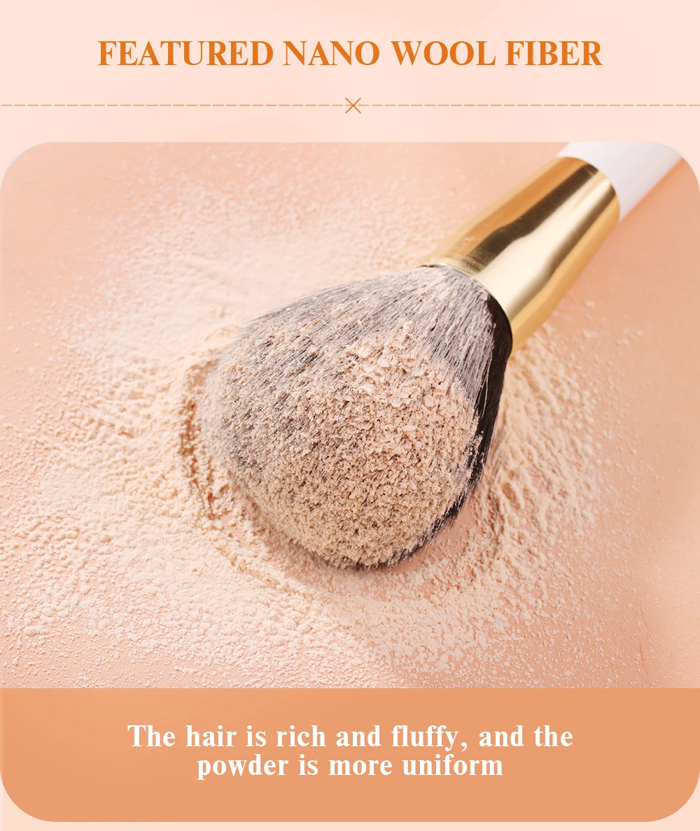 BEILI White Golden Makeup Brushes Set Professional Goat Hair Foundation Contour Bronzer Blush Kakubi Beauty brochas maquillaje BEILI White Golden Makeup Brushes Set Professional Goat Hair Foundation Contour Bronzer Blush Kakubi Beauty brochas maquillaje