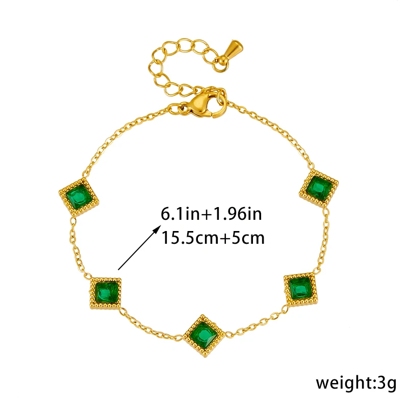 XIYANIKE 316L Stainless Steel Gold Color Five Leaf Flower Charm Bracelet For Women 2023 New Luxury Zircon Clover Bangle Jewelry