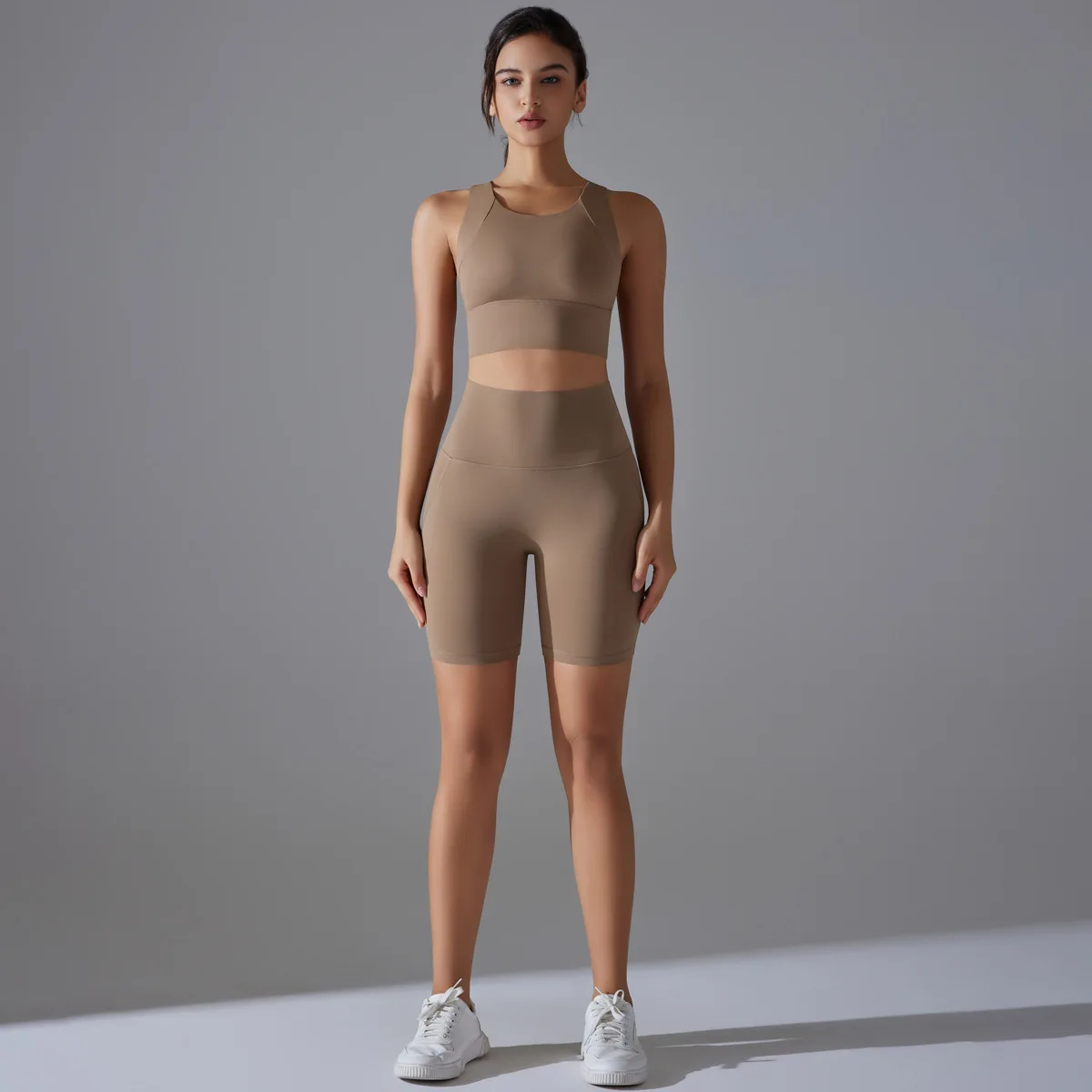 Two Pieces Racerback Gym Set Women Vest Short Workout Clothes Fitness Suit Sleeveless Set Active Wear Sportswear Sports Kit