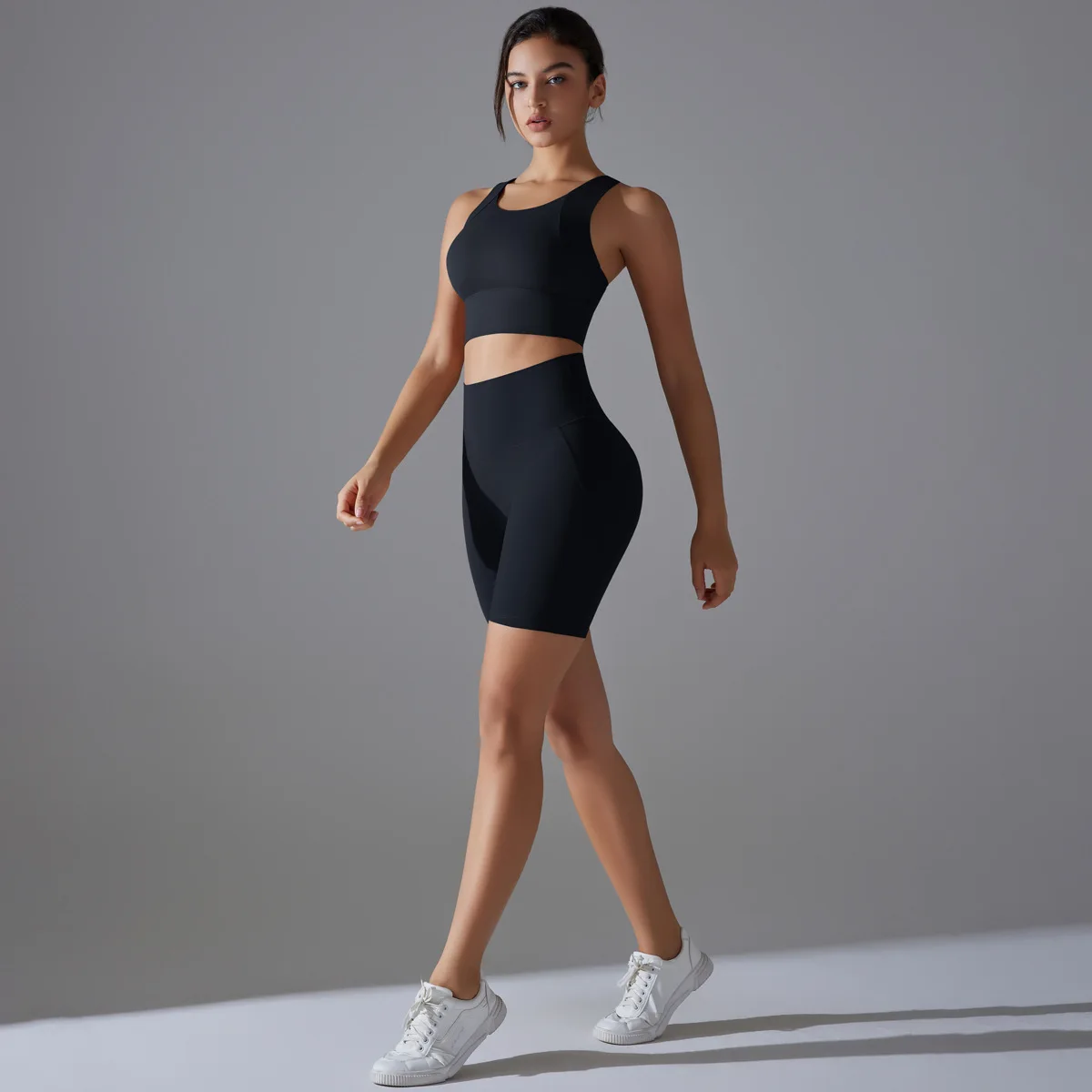 Two Pieces Racerback Gym Set Women Vest Short Workout Clothes Fitness Suit Sleeveless Set Active Wear Sportswear Sports Kit