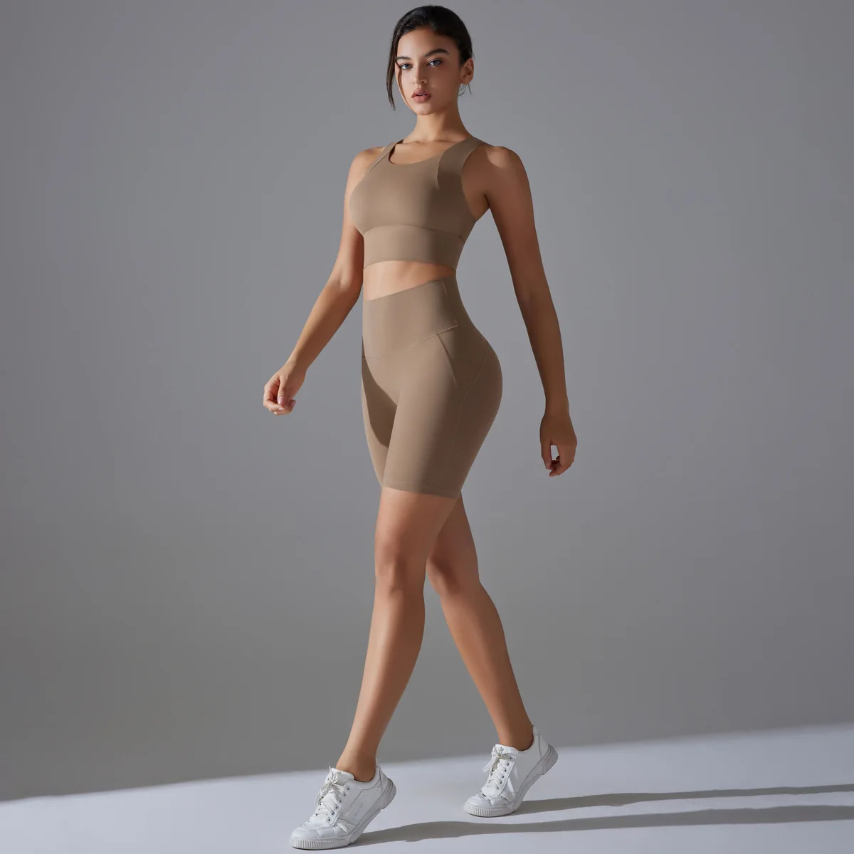 Two Pieces Racerback Gym Set Women Vest Short Workout Clothes Fitness Suit Sleeveless Set Active Wear Sportswear Sports Kit