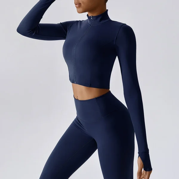 Yoga Jacket Running Sports Female SharkGym Zipper Tight Fitting Jacket Women Sportswear Windbreaker Men Women's Clothing Winter - Image 6
