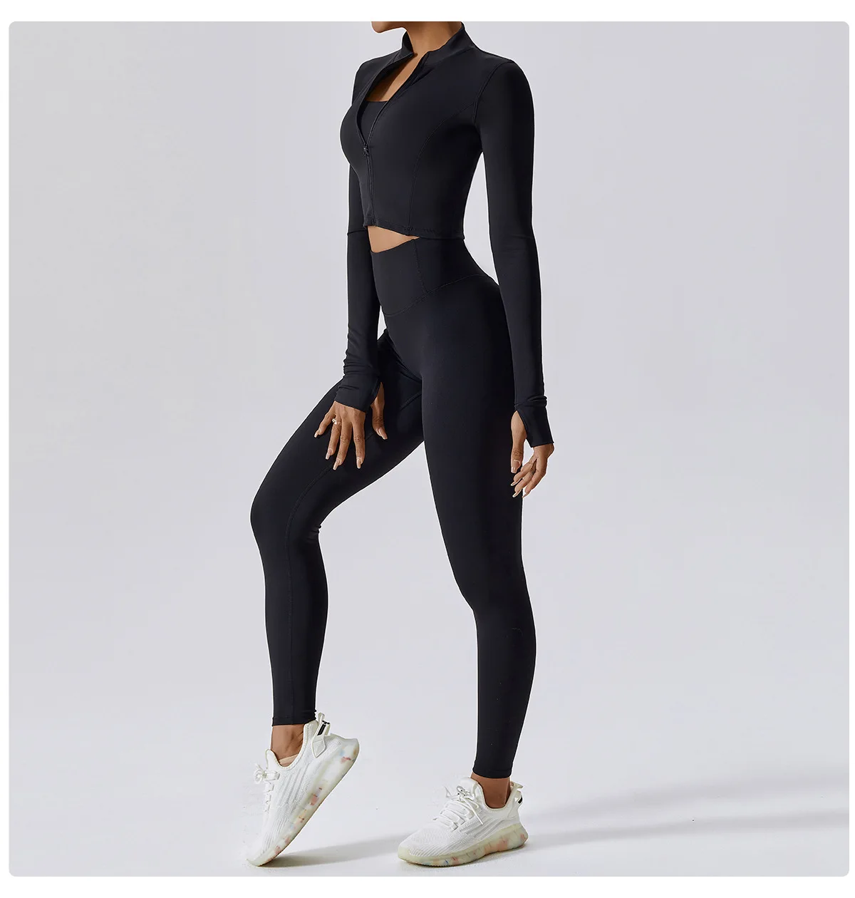 Yoga Jacket Running Sports Female SharkGym Zipper Tight Fitting Jacket Women Sportswear Windbreaker Men Women's Clothing Winter