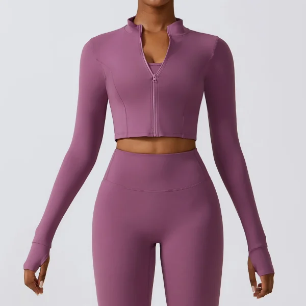 Yoga Jacket Running Sports Female SharkGym Zipper Tight Fitting Jacket Women Sportswear Windbreaker Men Women's Clothing Winter - Image 2