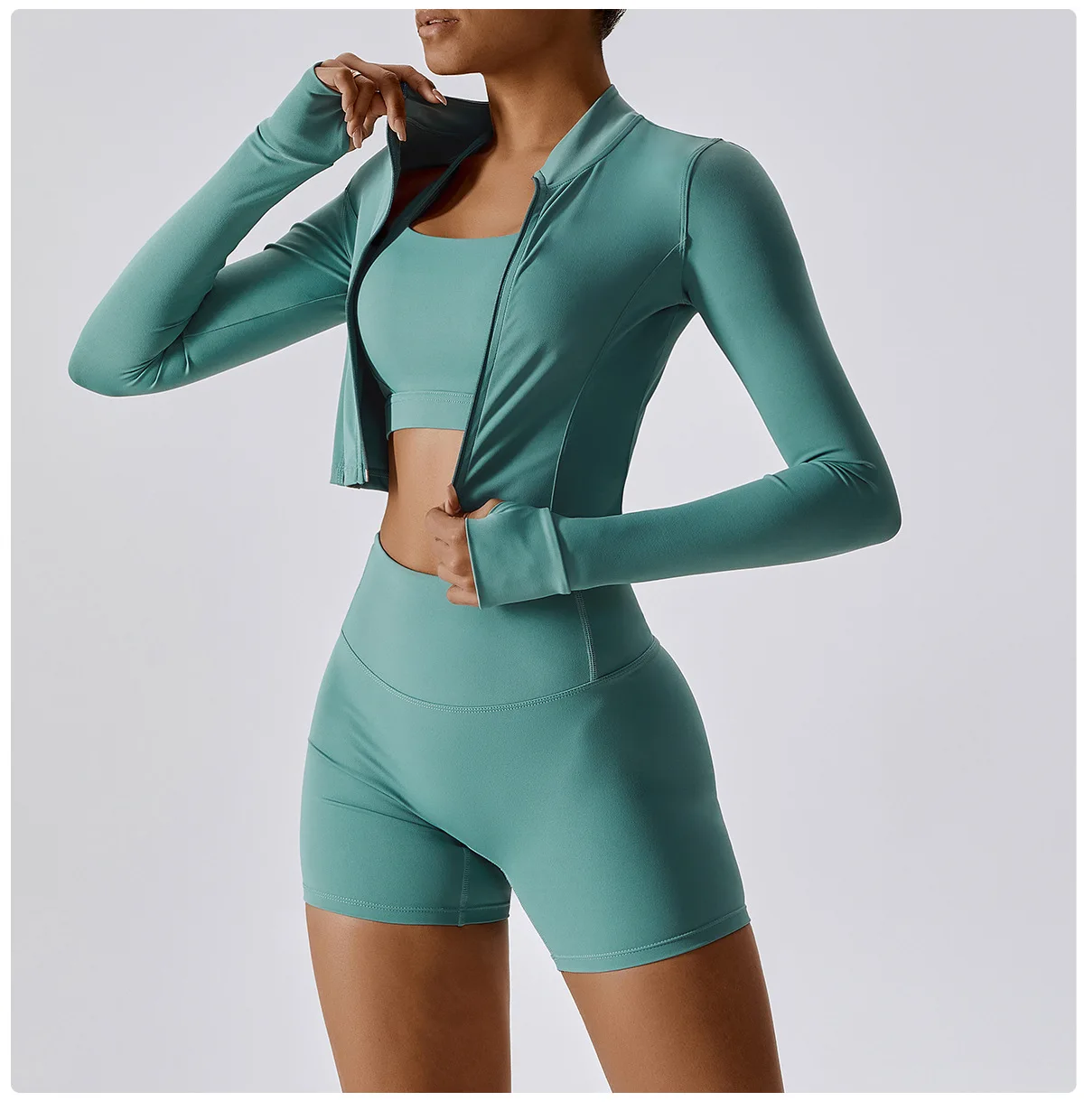 Yoga Jacket Running Sports Female SharkGym Zipper Tight Fitting Jacket Women Sportswear Windbreaker Men Women's Clothing Winter