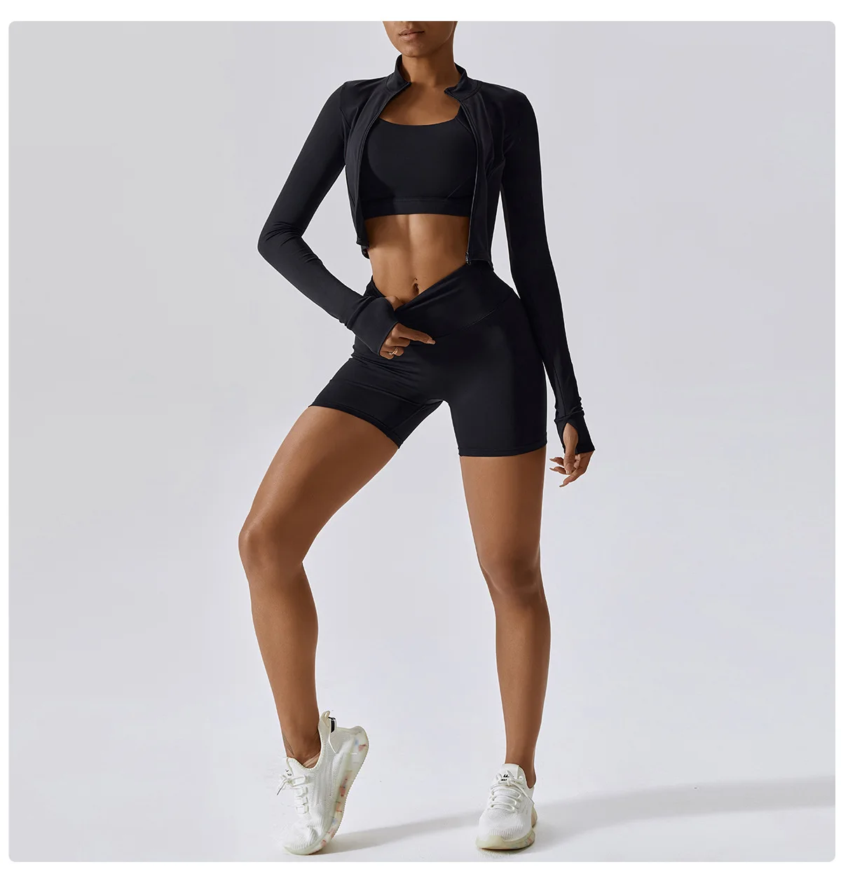 Yoga Jacket Running Sports Female SharkGym Zipper Tight Fitting Jacket Women Sportswear Windbreaker Men Women's Clothing Winter