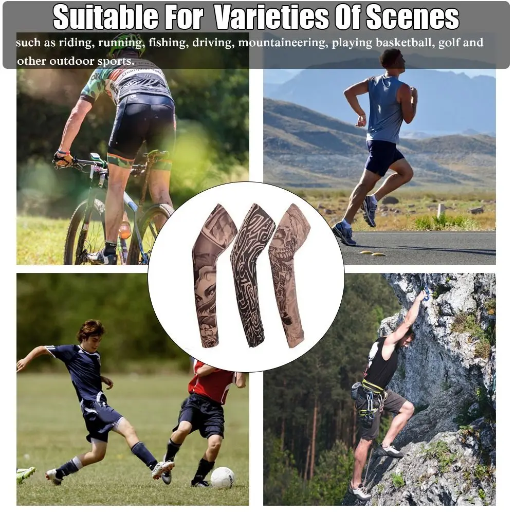 1Pcs Running Sportswear UV Protection Outdoor Sport Basketball Arm Cover Flower Arm Sleeves Tattoo Arm Sleeves Sun Protection 1Pcs Running Sportswear UV Protection Outdoor Sport Basketball Arm Cover Flower Arm Sleeves Tattoo Arm Sleeves Sun Protection