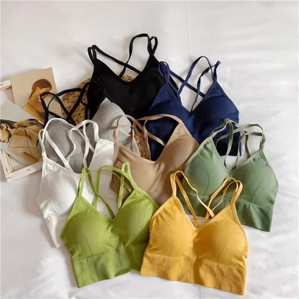 Sports Bra Sportswear Woman Gym Seamless Women's Underwear Yoga Workout Top Adjustable Shoulder Strap Inner Padded Vest Bralette - Image 6