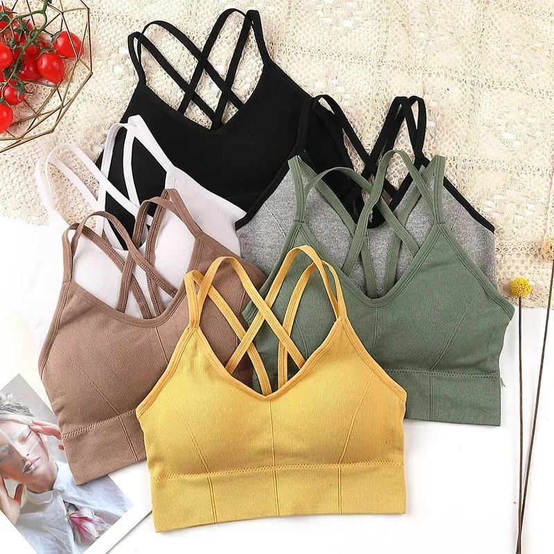 Sports Bra Sportswear Woman Gym Seamless Women's Underwear Yoga Workout Top Adjustable Shoulder Strap Inner Padded Vest Bralette Sports Bra Sportswear Woman Gym Seamless Women's Underwear Yoga Workout Top Adjustable Shoulder Strap Inner Padded Vest Bralette
