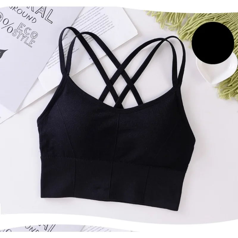 Sports Bra Sportswear Woman Gym Seamless Women's Underwear Yoga Workout Top Adjustable Shoulder Strap Inner Padded Vest Bralette
