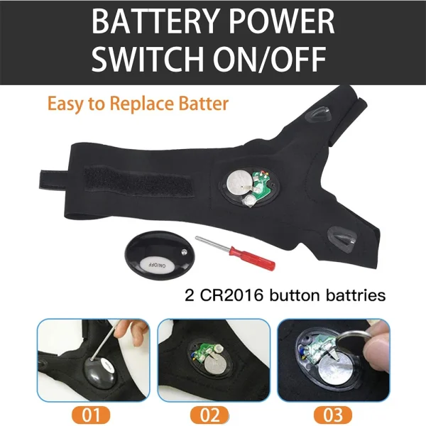 LED Flashlight Gloves  Cool Gadget Hands-Free Lights for Camping Fishing Repairing Fathers Day Christmas Birthday Gift - Image 3