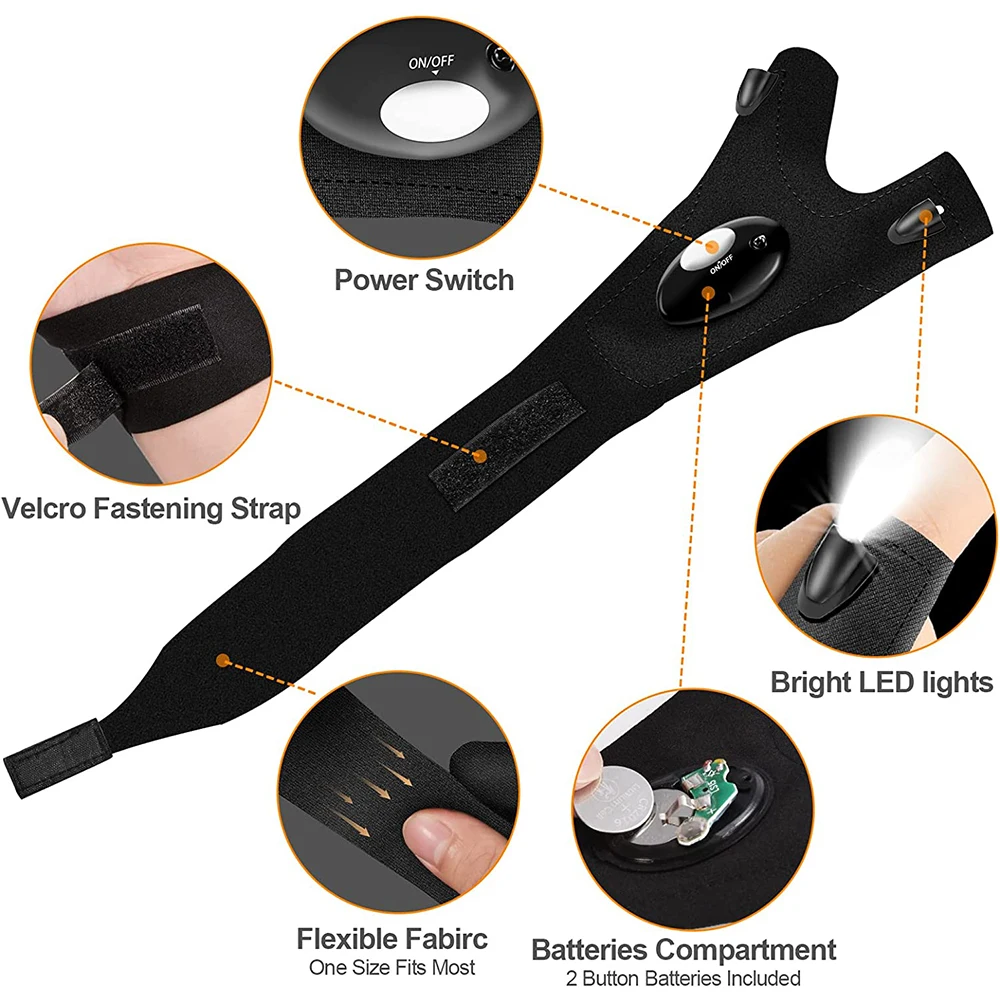LED Flashlight Gloves  Cool Gadget Hands-Free Lights for Camping Fishing Repairing Fathers Day Christmas Birthday Gift