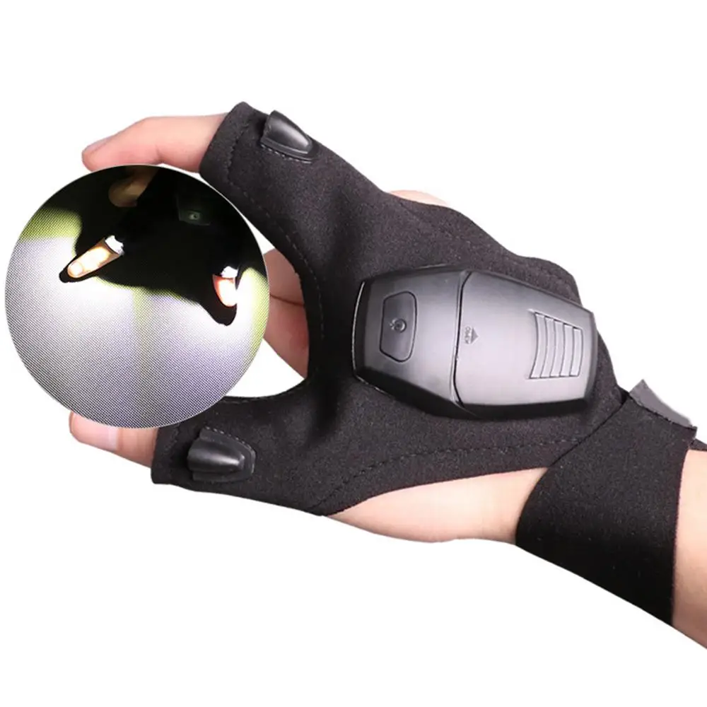 Rechargeable Led Flashlight Glove Gift for Dad Boyfriend Husband Lights Car Guy Cool Gadgets Tools for Fishing Camping Repair