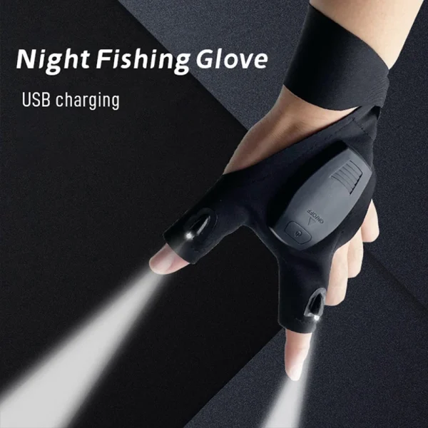 Rechargeable Led Flashlight Glove Gift for Dad Boyfriend Husband Lights Car Guy Cool Gadgets Tools for Fishing Camping Repair