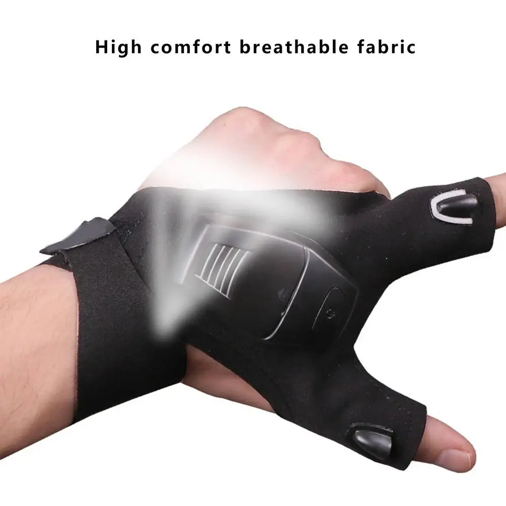 Rechargeable Led Flashlight Glove Gift for Dad Boyfriend Husband Lights Car Guy Cool Gadgets Tools for Fishing Camping Repair