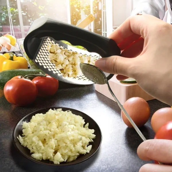 Stainless Steel Garlic Press Crusher Manual Garlic Mincer Chopping Garlics Tool Fruit Vegetable Tools Kitchen Accessories Gadget - Image 2