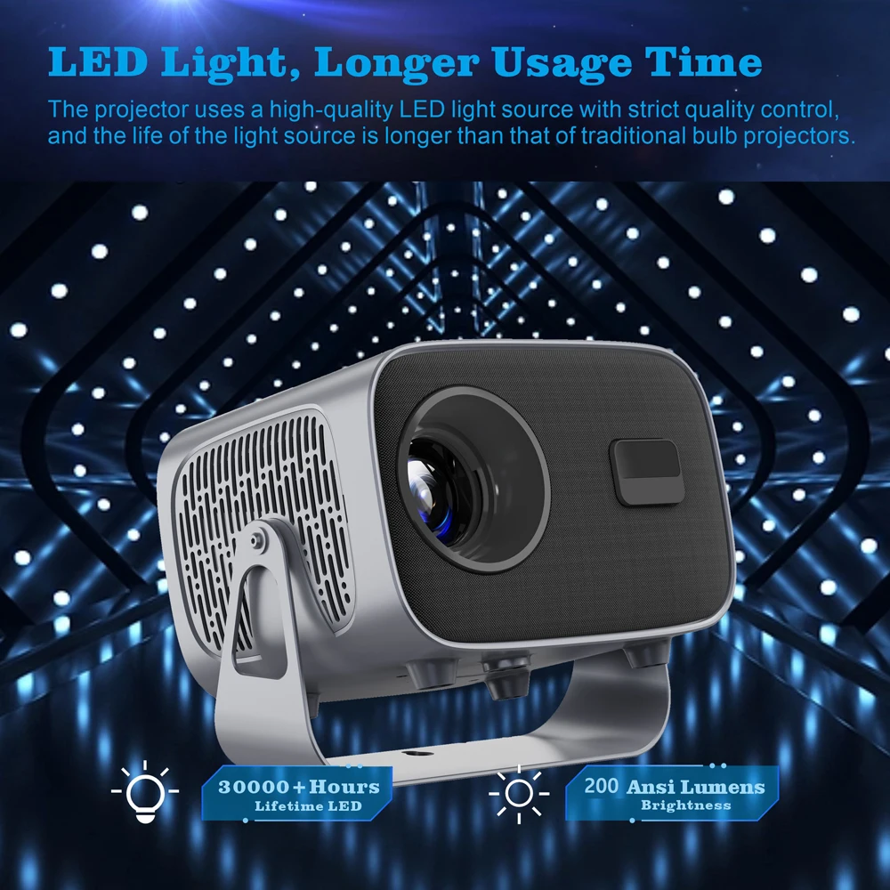 DEYSINN Projector 4K A10 Newly 1080P 660 ANSI Projector Android 13 WiFi6 BT5.5 Auto Focus Keystone Portable Outdoor Home Cinema DEYSINN Projector 4K A10 Newly 1080P 660 ANSI Projector Android 13 WiFi6 BT5.5 Auto Focus Keystone Portable Outdoor Home Cinema