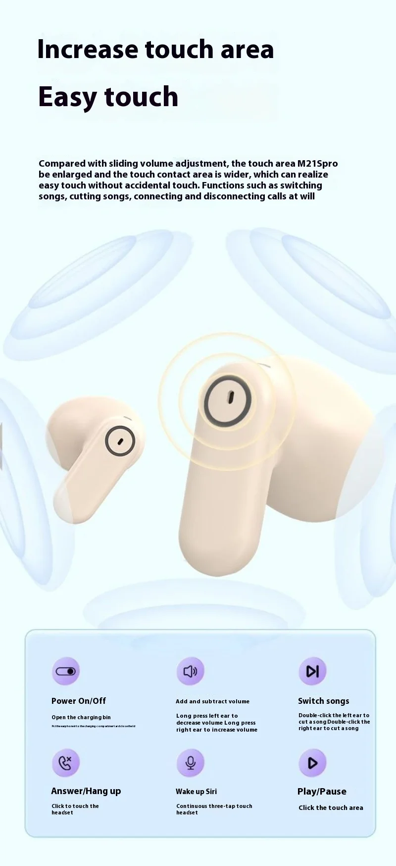 Original Xiaomi NE105 Earphone TWS Wireless Bluetooth Headset HiFi Headphone Mic HD Call Earbuds for Iphone Sport Music Pods