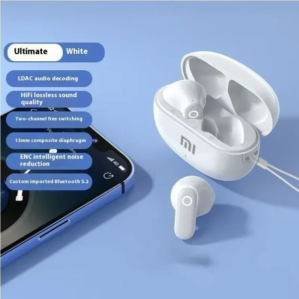 Original Xiaomi NE105 Earphone TWS Wireless Bluetooth Headset HiFi Headphone Mic HD Call Earbuds for Iphone Sport Music Pods - Image 4