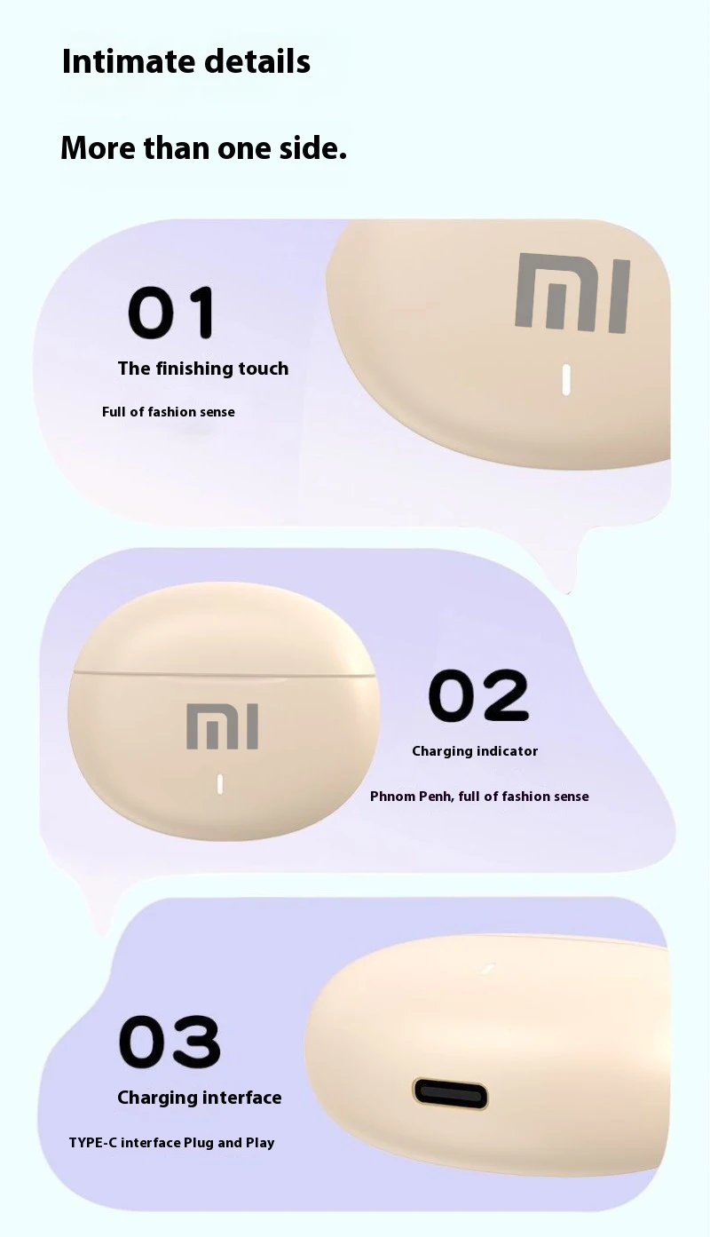 Original Xiaomi NE105 Earphone TWS Wireless Bluetooth Headset HiFi Headphone Mic HD Call Earbuds for Iphone Sport Music Pods