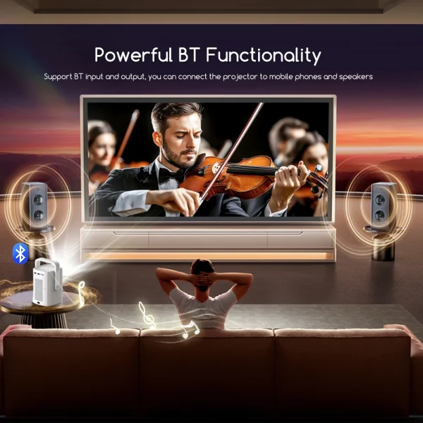 Everycom R16 Full HD 1080P Projector 4K Smart Bluetooth WiFi 6 Android 12 16000 Lumens Auto Focus Home Theater Cinema Projectors - Image 6