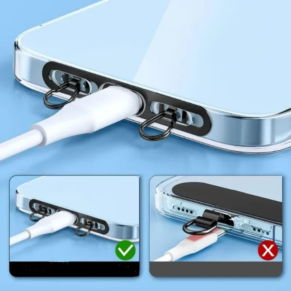 New Ultra-thin Metal Phone Lanyard Gasket Patch Stainless Steel Sturdy Hanging Cord Clips Cellphone Safety Connecter Accessories - Image 2