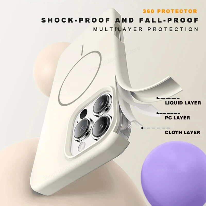 Magnetic Phone Case For iPhone 15 14 16 Plus 11 12 13 16 Pro Shockproof Silicone Cover Magsafe Wireless Charge Phone Accessories Magnetic Phone Case For iPhone 15 14 16 Plus 11 12 13 16 Pro Shockproof Silicone Cover Magsafe Wireless Charge Phone Accessories