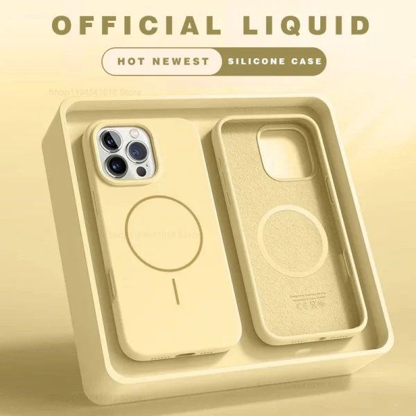 Magnetic Phone Case For iPhone 15 14 16 Plus 11 12 13 16 Pro Shockproof Silicone Cover Magsafe Wireless Charge Phone Accessories - Image 5