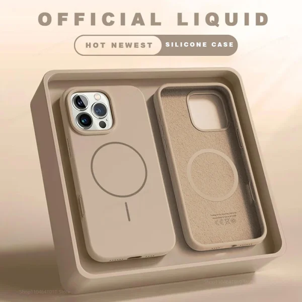 Magnetic Phone Case For iPhone 15 14 16 Plus 11 12 13 16 Pro Shockproof Silicone Cover Magsafe Wireless Charge Phone Accessories - Image 2
