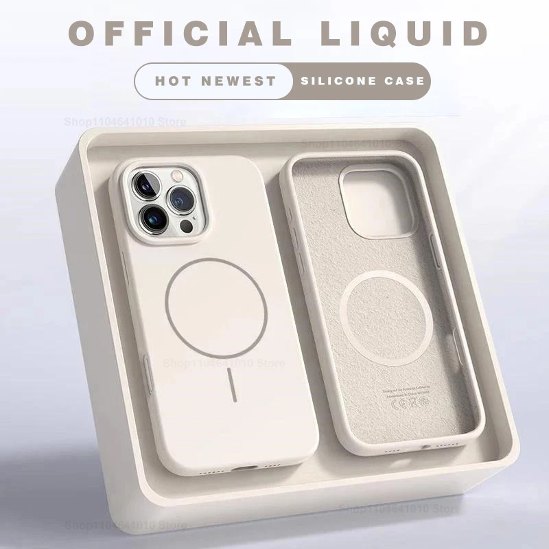Magnetic Phone Case For iPhone 15 14 16 Plus 11 12 13 16 Pro Shockproof Silicone Cover Magsafe Wireless Charge Phone Accessories Magnetic Phone Case For iPhone 15 14 16 Plus 11 12 13 16 Pro Shockproof Silicone Cover Magsafe Wireless Charge Phone Accessories