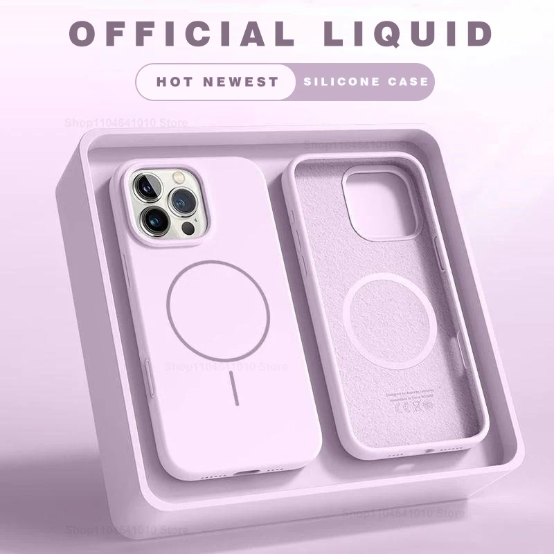 Magnetic Phone Case For iPhone 15 14 16 Plus 11 12 13 16 Pro Shockproof Silicone Cover Magsafe Wireless Charge Phone Accessories Magnetic Phone Case For iPhone 15 14 16 Plus 11 12 13 16 Pro Shockproof Silicone Cover Magsafe Wireless Charge Phone Accessories