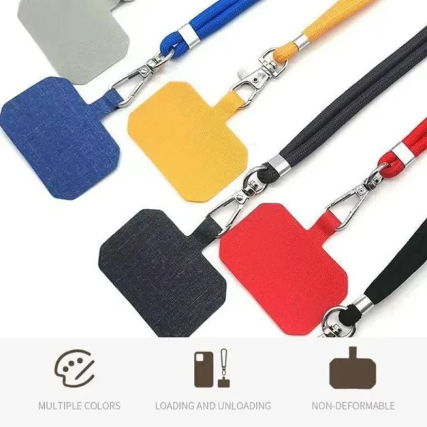 Universal Phone Lanyard with Patch Adjustable Mobile Phone Hanging Rope Neck Straps Anti-lost Lanyards Cell Phone Accessories - Image 3