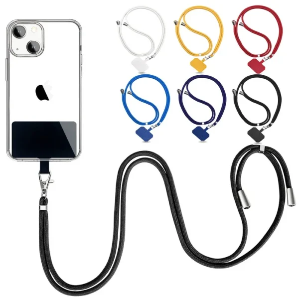 Universal Phone Lanyard with Patch Adjustable Mobile Phone Hanging Rope Neck Straps Anti-lost Lanyards Cell Phone Accessories - Image 2