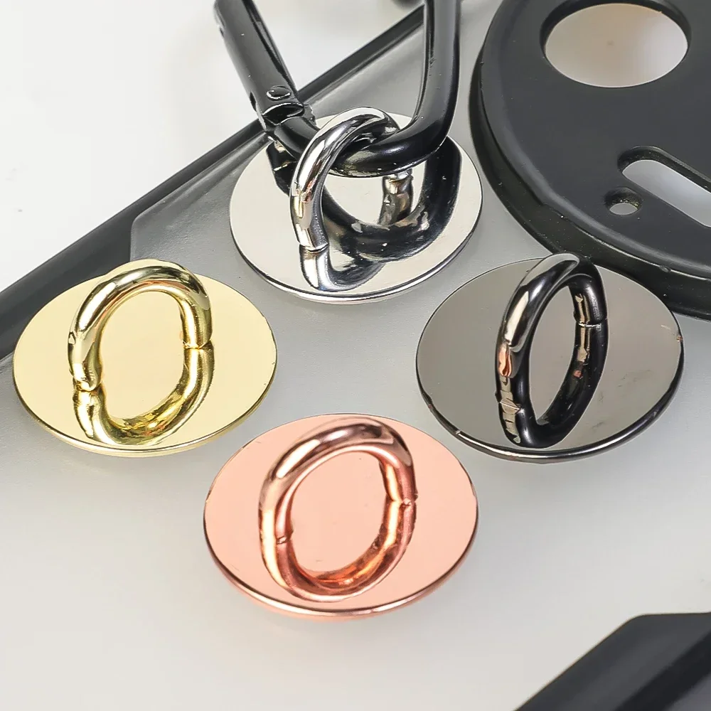 Kawaii Self-adhesive Metal Heart Phone Charm Holder Cell Phone Case Finger Ring Stand Hook Buckle Charm Clasp Accessories String