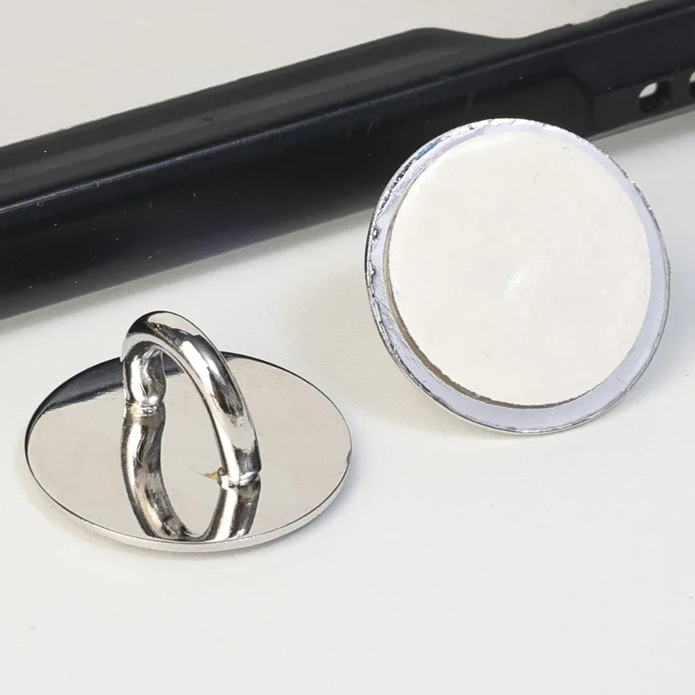 Kawaii Self-adhesive Metal Heart Phone Charm Holder Cell Phone Case Finger Ring Stand Hook Buckle Charm Clasp Accessories String