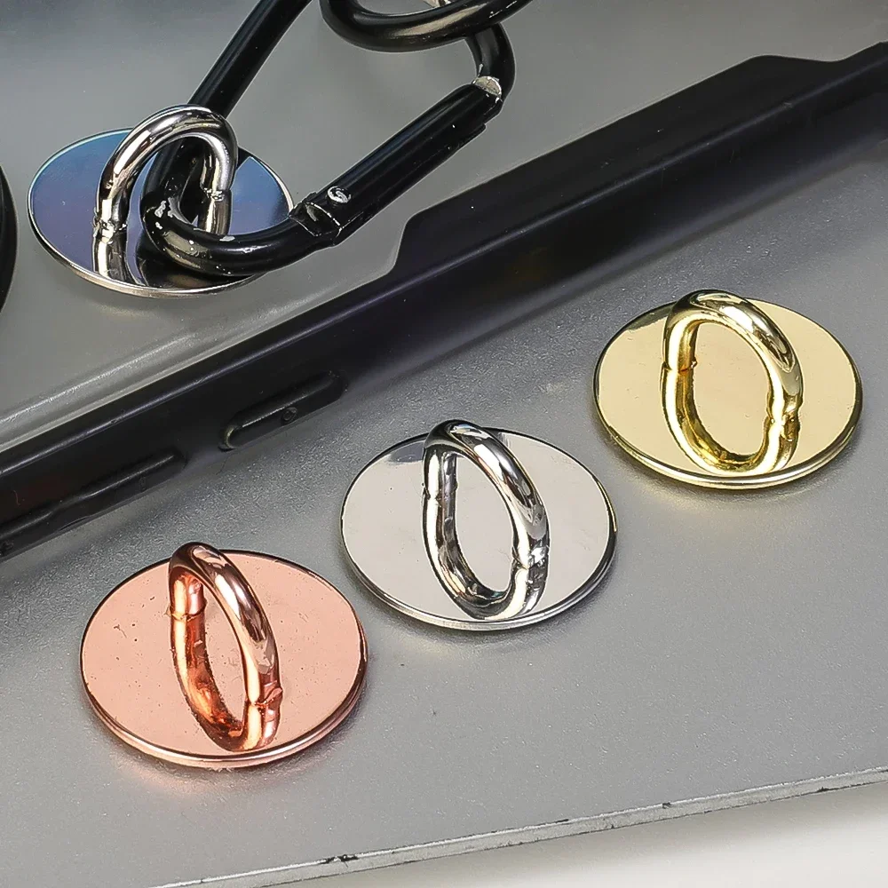 Kawaii Self-adhesive Metal Heart Phone Charm Holder Cell Phone Case Finger Ring Stand Hook Buckle Charm Clasp Accessories String
