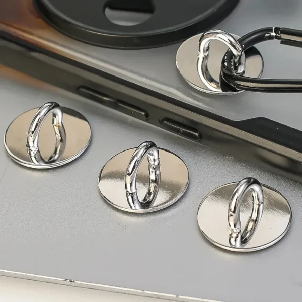 Kawaii Self-adhesive Metal Heart Phone Charm Holder Cell Phone Case Finger Ring Stand Hook Buckle Charm Clasp Accessories String - Image 6